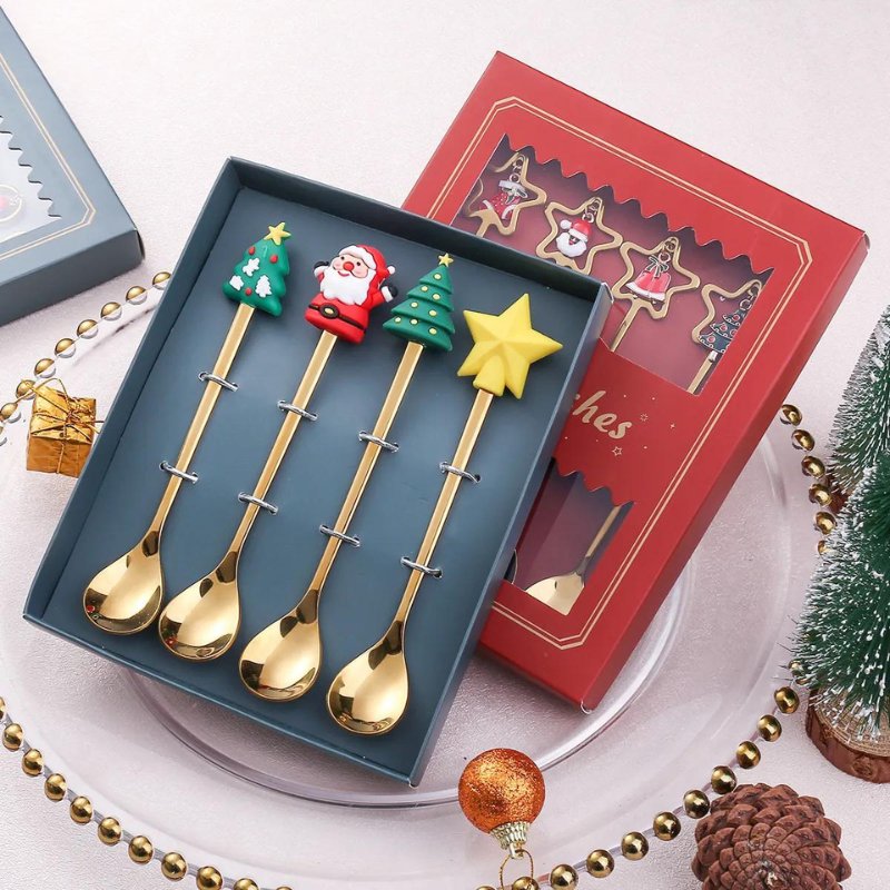 Conjunto de Talheres Decorativos De Natal - Economiza+