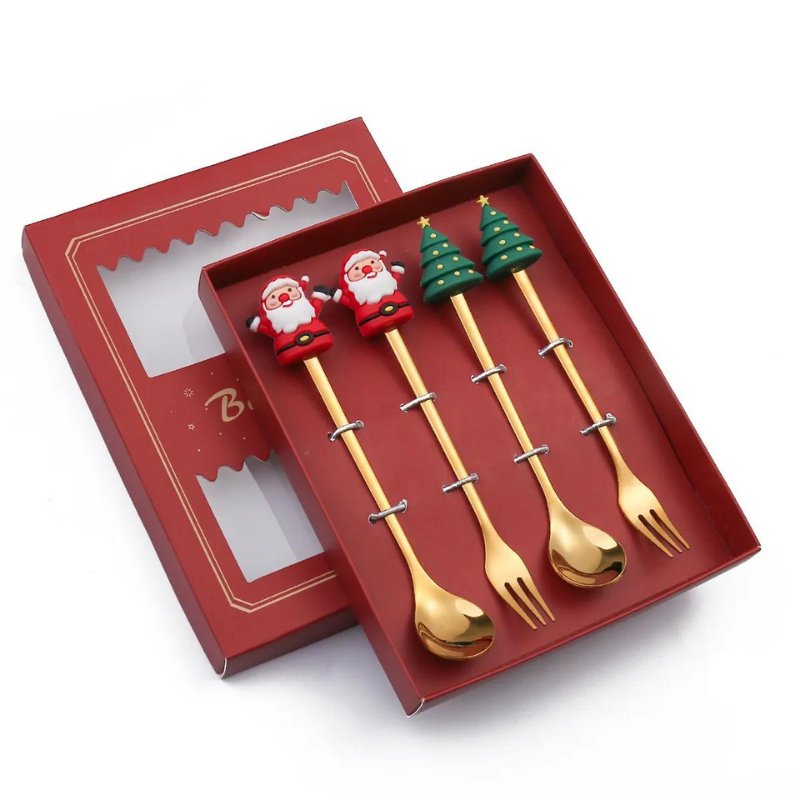 Conjunto de Talheres Decorativos De Natal - Economiza+