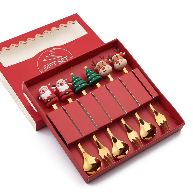 Conjunto de Talheres Decorativos De Natal - Economiza+
