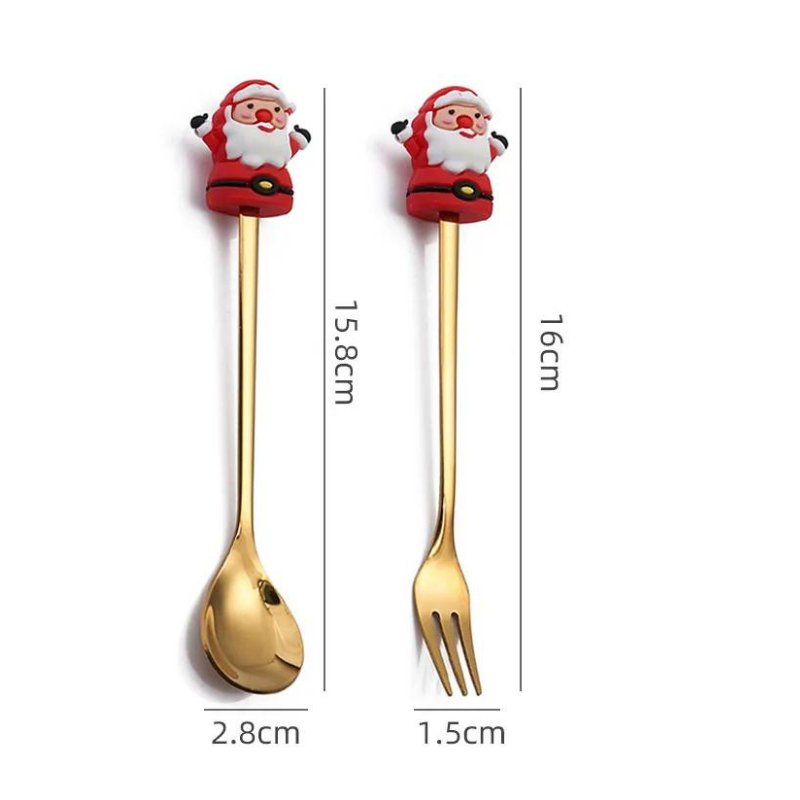 Conjunto de Talheres Decorativos De Natal - Economiza+