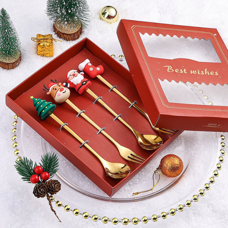 Conjunto de Talheres Decorativos De Natal - Economiza+