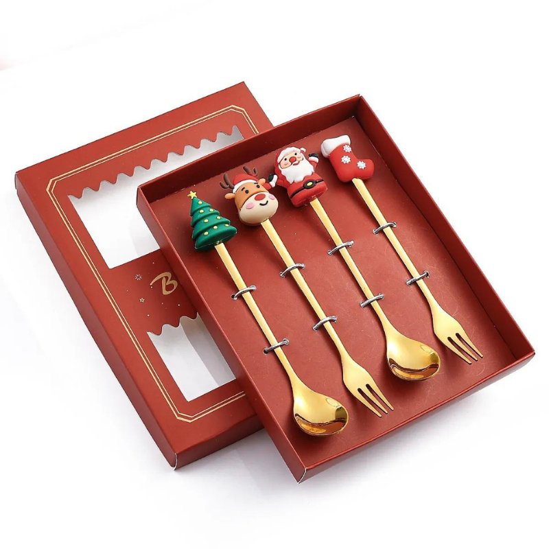 Conjunto de Talheres Decorativos De Natal - Economiza+