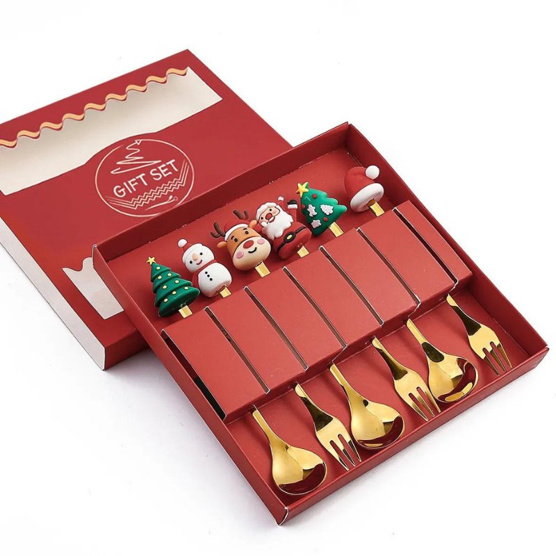 Conjunto de Talheres Decorativos De Natal - Economiza+