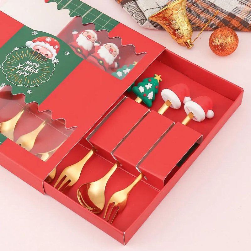 Conjunto de Talheres Decorativos De Natal - Economiza+