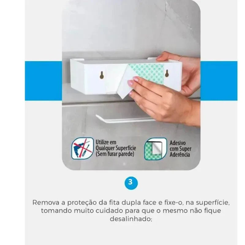 Porta papel Higiênico e Lenço Umedecido